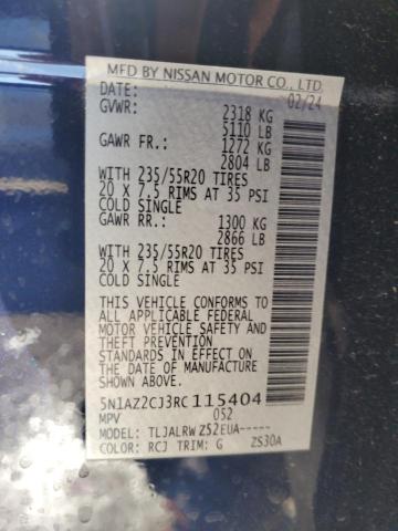 2024 NISSAN MURANO SL 5N1AZ2CJ3RC115404