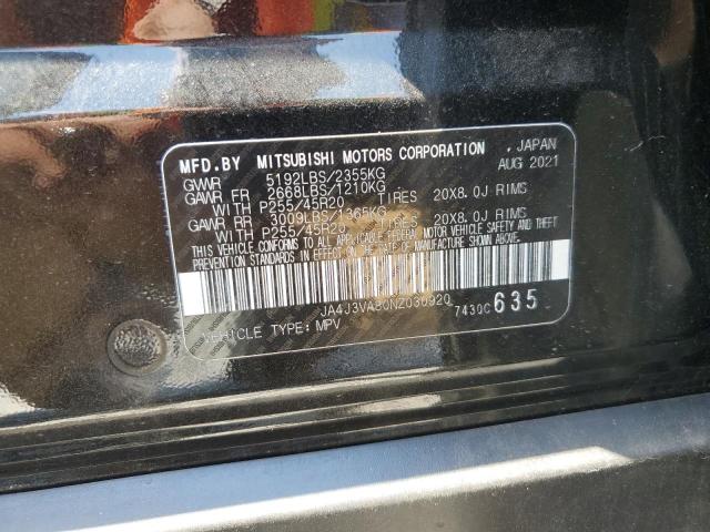 2022 MITSUBISHI OUTLANDER SEL JA4J3VA80NZ030920