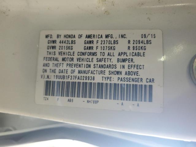 2015 ACURA TLX 19UUB1F37FA029938