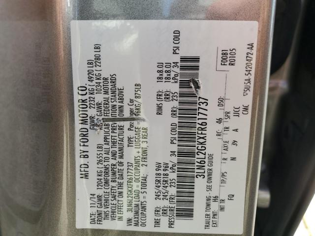2015 LINCOLN MKZ - 3LN6L2GKXFR617737