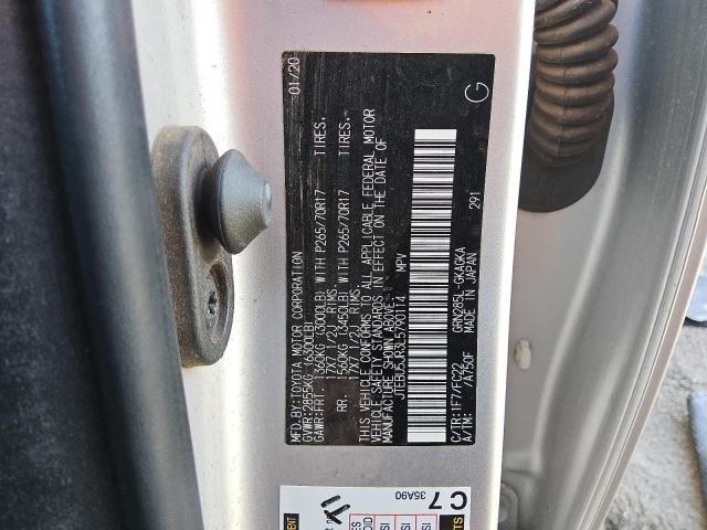 2020 TOYOTA 4RUNNER SR JTEBU5JR3L5790114