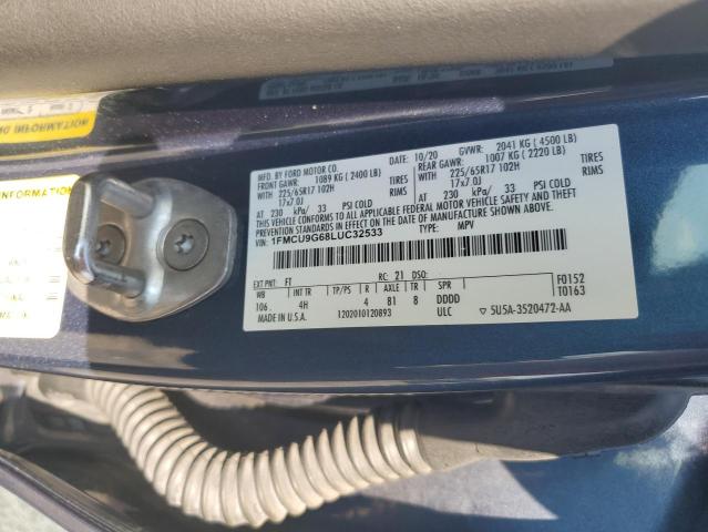 2020 FORD ESCAPE SE 1FMCU9G68LUC32533