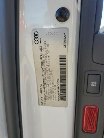 2017 AUDI A4 ULTRA P WAUGMAF40HN043722