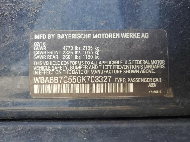 2016 BMW 340 XI WBA8B7C55GK703327