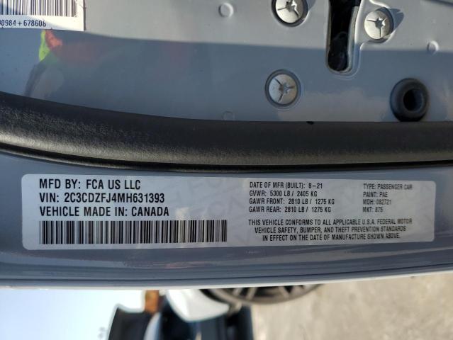 2021 DODGE CHALLENGER 2C3CDZFJ4MH631393