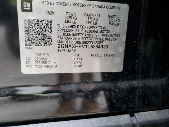 2020 CHEVROLET EQUINOX LS 2GNAXHEV1L6264933