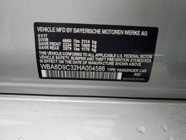 2017 BMW 330 XI WBA8D9C32HA004586