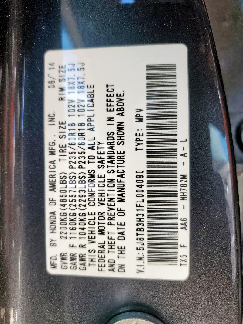 2015 ACURA RDX 5J8TB3H31FL004090