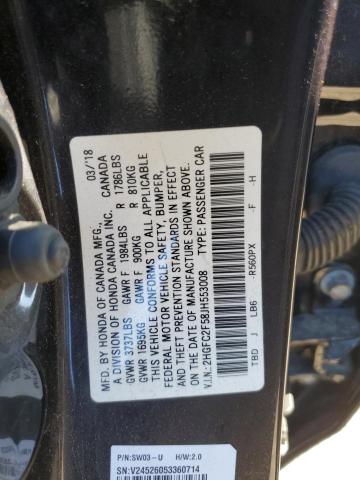 2018 HONDA CIVIC LX 2HGFC2F58JH553008