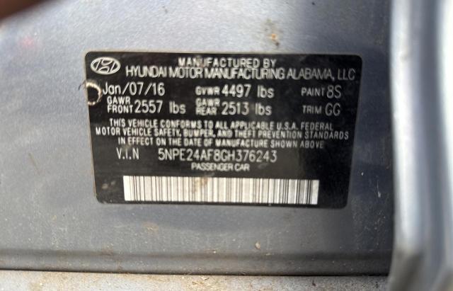2016 HYUNDAI SONATA SE 5NPE24AF8GH376243