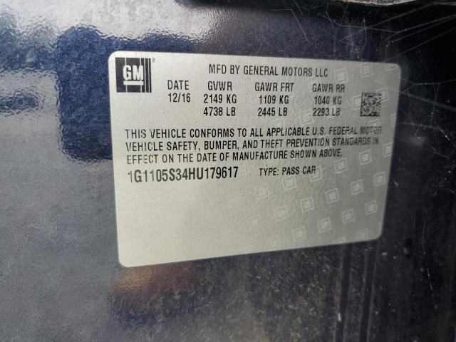 2017 CHEVROLET IMPALA LT 1G1105S34HU179617