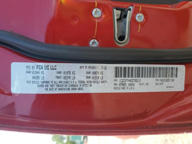 2016 DODGE DART SXT S 1C3CDFFA4GD796313