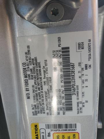 2017 FORD FUSION SE - 3FA6P0LU3HR385687