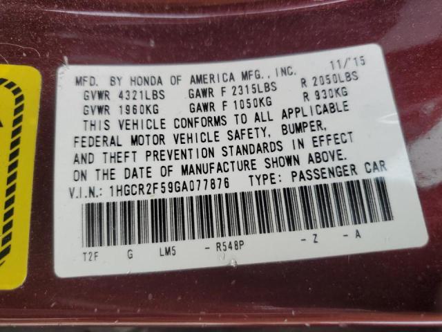 2016 HONDA ACCORD SPO 1HGCR2F59GA077876