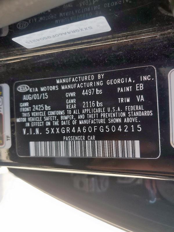 2015 KIA OPTIMA SX 5XXGR4A60FG504215