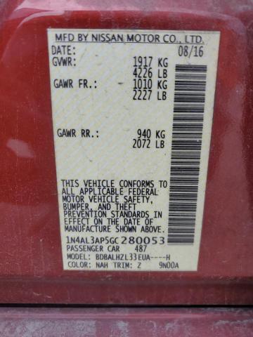 2016 NISSAN ALTIMA 2.5 - 1N4AL3AP5GC280053