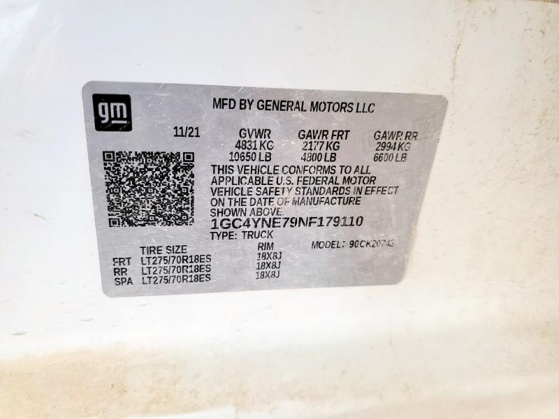 2022 CHEVROLET SILVERADO K2500 HEAVY DUTY LT 1GC4YNE79NF179110