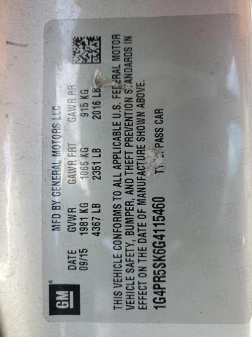 2016 BUICK VERANO CON 1G4PR5SK6G4115460