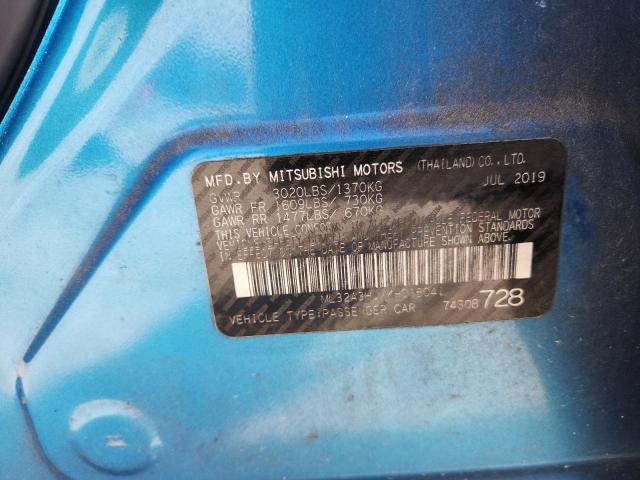 2019 MITSUBISHI MIRAGE ES ML32A3HJXKH016041