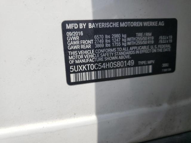 2017 BMW X5 XDR40E 5UXKT0C54H0S80149