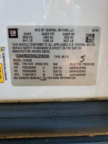 2016 CHEVROLET TRAVERSE LT 1GNKRGKD0GJ206695