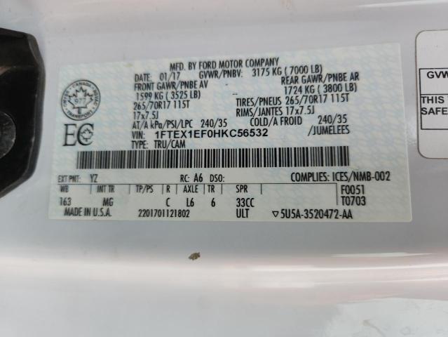 2017 FORD F150 SUPER #3282538863