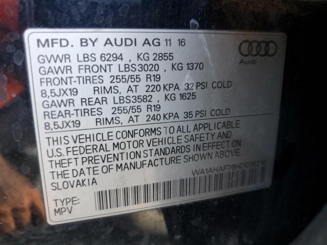 2017 AUDI Q7 PREMIUM WA1AHAF76HD036216