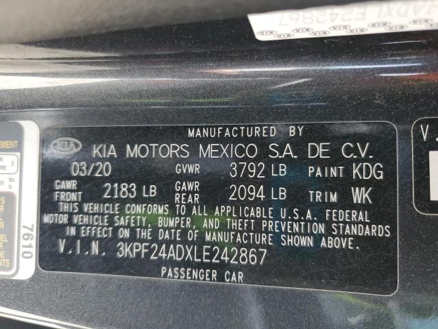 2020 KIA FORTE FE #3266859039