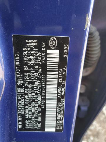 2015 TOYOTA CAMRY LE - 4T1BF1FK9FU880991