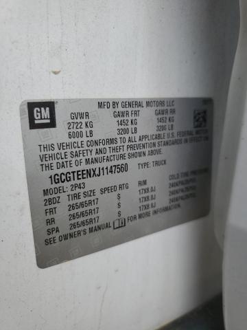 2018 CHEVROLET COLORADO Z 1GCGTEENXJ1147560