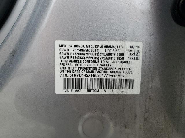 2015 ACURA MDX - 5FRYD4H2XFB020477
