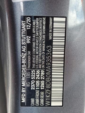 2021 MERCEDES-BENZ E 350 W1KZF8DB0MA935363