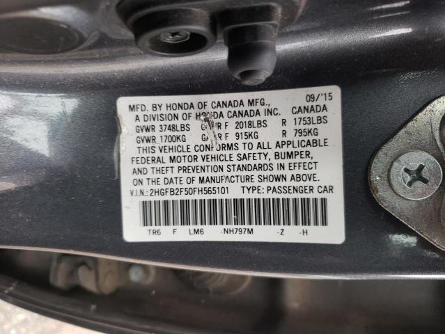 2015 HONDA CIVIC LX 2HGFB2F50FH565101