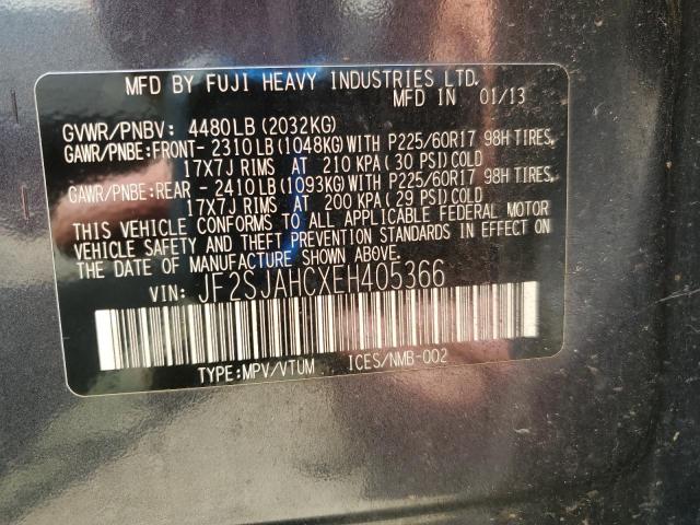 2014 SUBARU FORESTER 2 - JF2SJAHCXEH405366