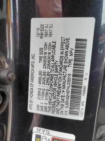 2017 HONDA CR-V TOURI 5J6RW2H97HL006516