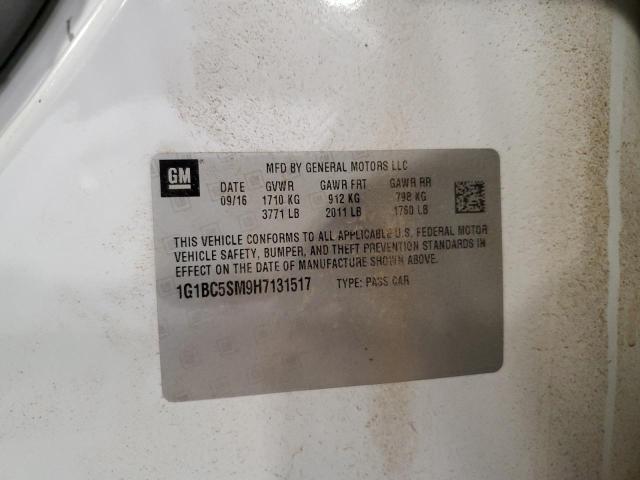 2017 CHEVROLET CRUZE LS 1G1BC5SM9H7131517