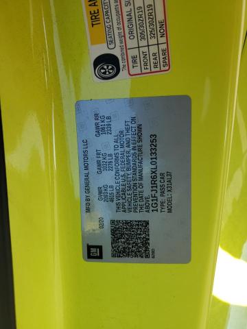 2020 CHEVROLET CAMARO ZL1 1G1FJ1R6XL0133253