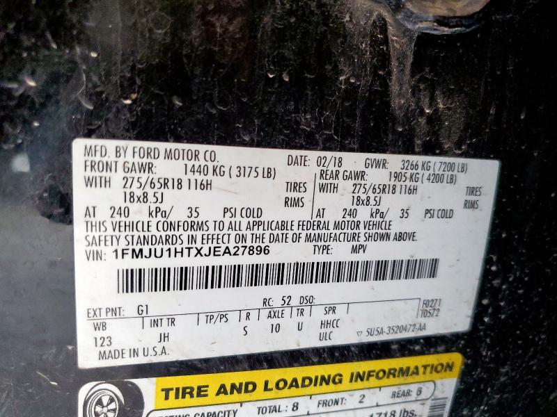 2018 FORD EXPEDITION 1FMJU1HTXJEA27896