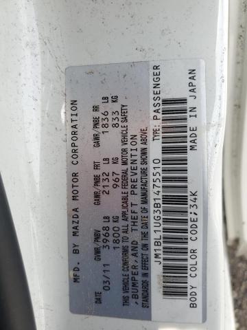 2011 MAZDA 3 I - JM1BL1UG3B1475510