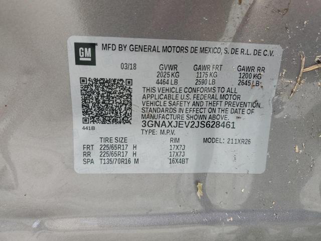 2018 CHEVROLET EQUINOX LT - 3GNAXJEV2JS628461