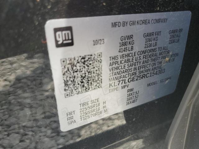 2024 CHEVROLET TRAX 1RS KL77LGE25RC154303