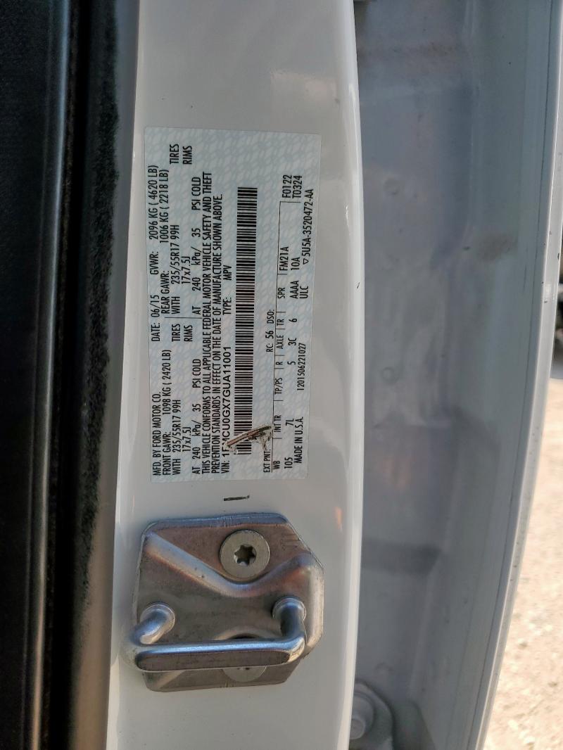 2016 FORD ESCAPE SE 1FMCU0GX7GUA11001