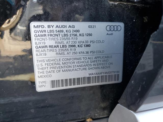 2021 AUDI Q5 PREMIUM WA1AAAFY4M2079164