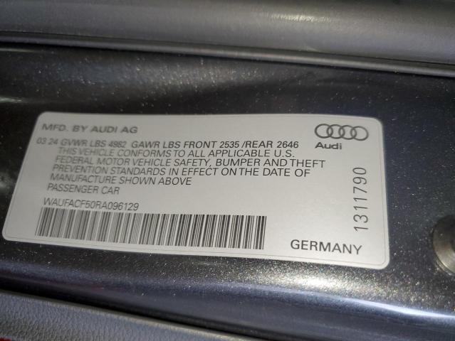 2024 AUDI A5 PREMIUM WAUFACF50RA096129