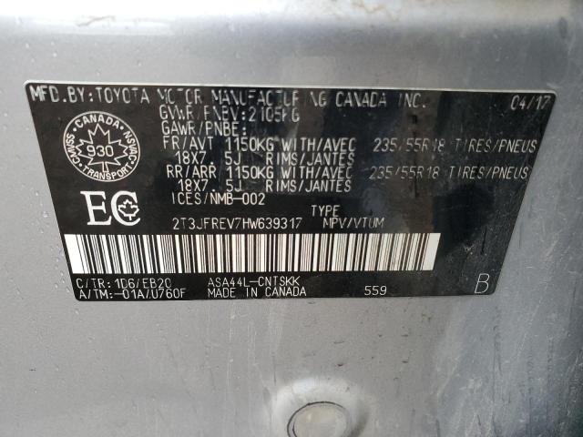 2017 TOYOTA RAV4 SE 2T3JFREV7HW639317