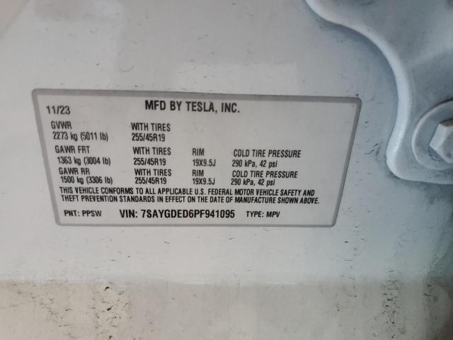 2023 TESLA MODEL Y - 7SAYGDED6PF941095
