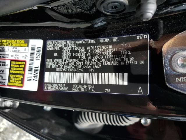 2013 TOYOTA SEQUOIA SR - 5TDZY5G10DS046216