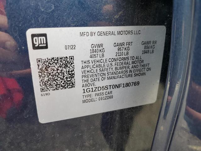 2022 CHEVROLET MALIBU LT 1G1ZD5ST0NF180769