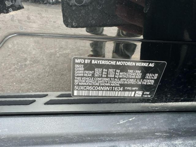 2022 BMW X5 XDRIVE4 5UXCR6C04N9N11634