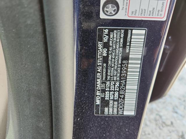 2017 MERCEDES-BENZ E 300 WDDZF4JB2HA139958